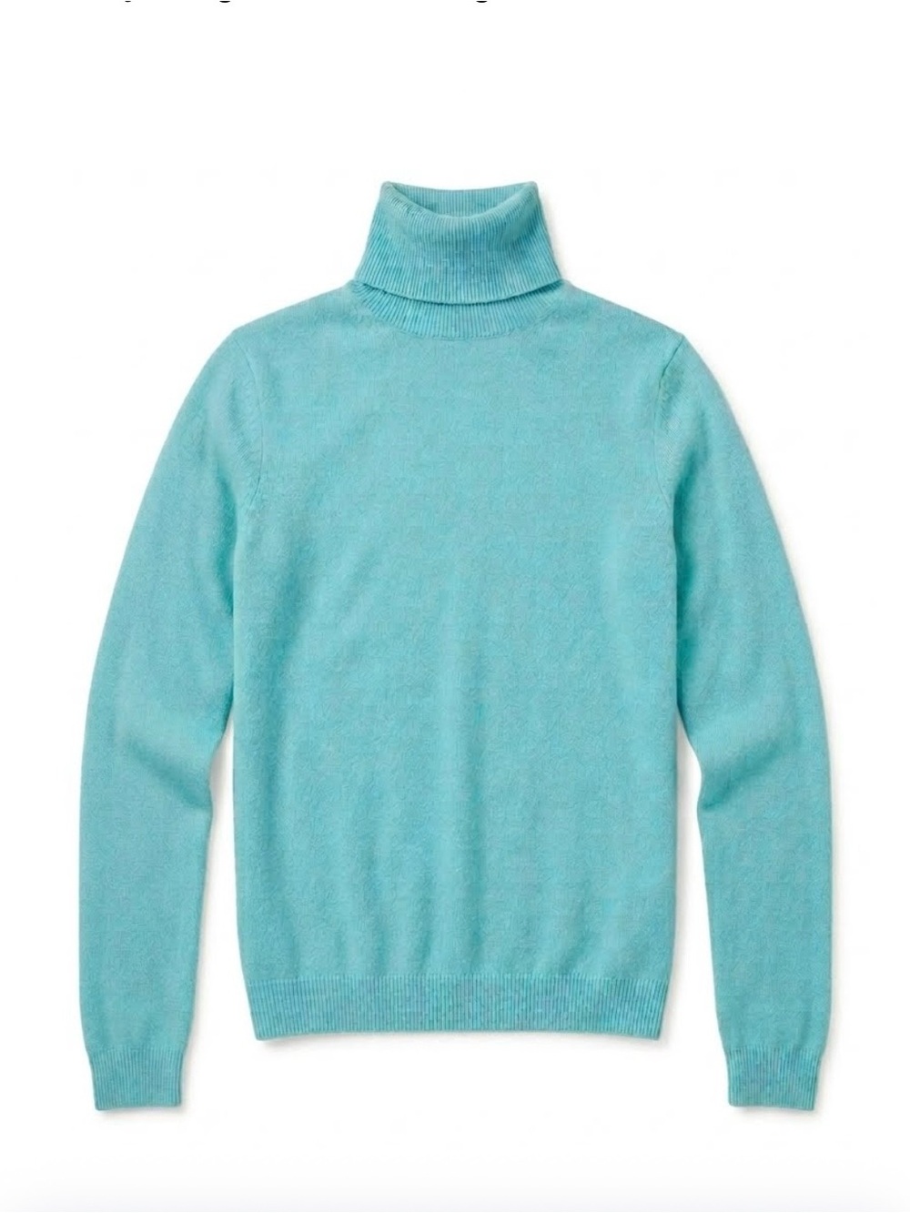 Holt Renfrew 100% Cashmere Women’s Turtleneck Sweater Tiffany Blue Size Small